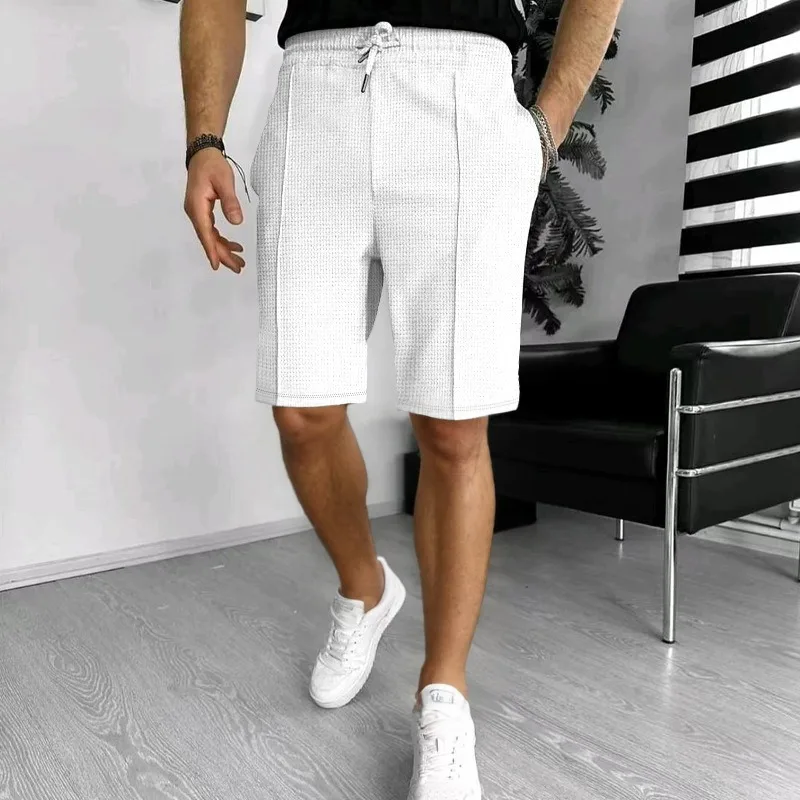 

Men's Waffle Knit Casual Shorts Loose Fit Summer Beach Shorts