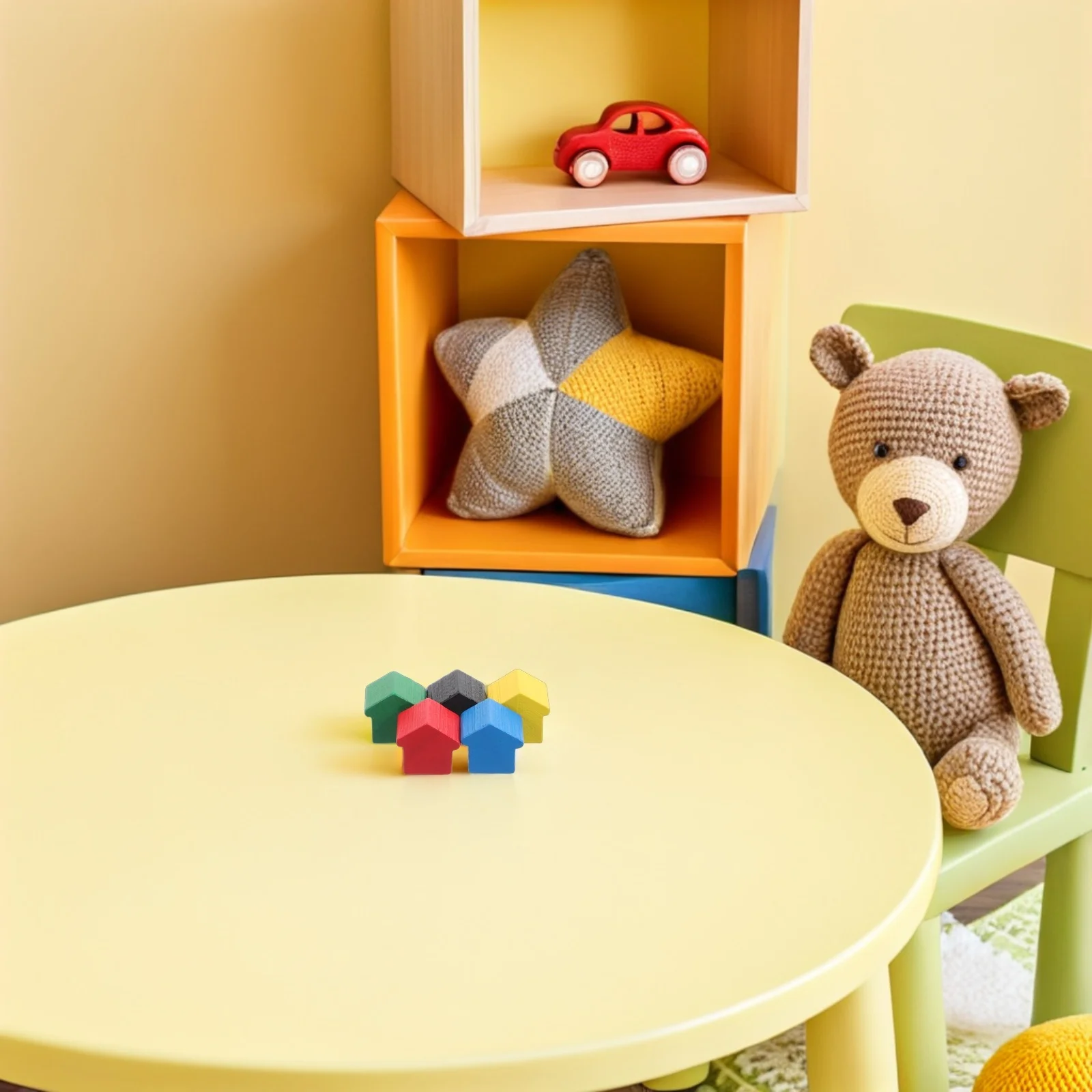 50 pezzi di case in legno per giochi da tavolo divertenti pezzi di strategia educativa gioco di trading della proprietà pezzi di gioco da tavolo