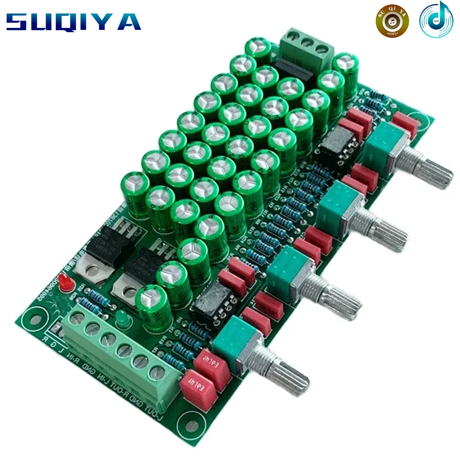 

Authentic OPA2604 2.0 Channel Class A Pre-amplifier Pre-stage tuning tone board Can connect Bluetooth Treble SSubwoofer adjust