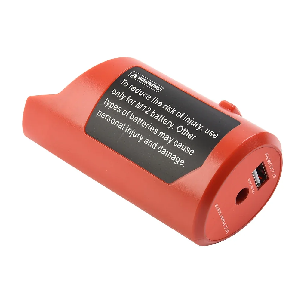 

1PC USB Charger Adapter Power Source For 49-24-2310 48-59-1201 12V Battery Adapter Mobile Phone Power