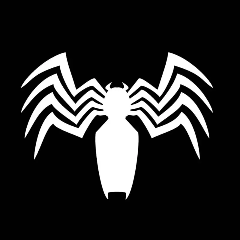 Creative Fashion Personality Spider Venom Car Decal, Pvc Material, Motorcycle Decoration Waterproof Decal15CM PVC KK