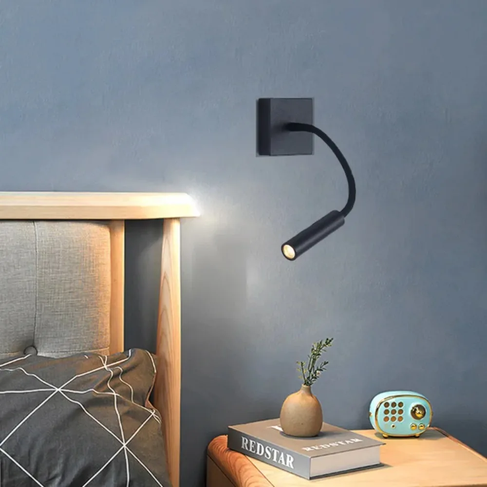 

JOYINLED Modern Black Wall Lamp LED Wall Light Warm White 3000K Bedside Light Reading Light for Living Room Hotel Study Bedroom