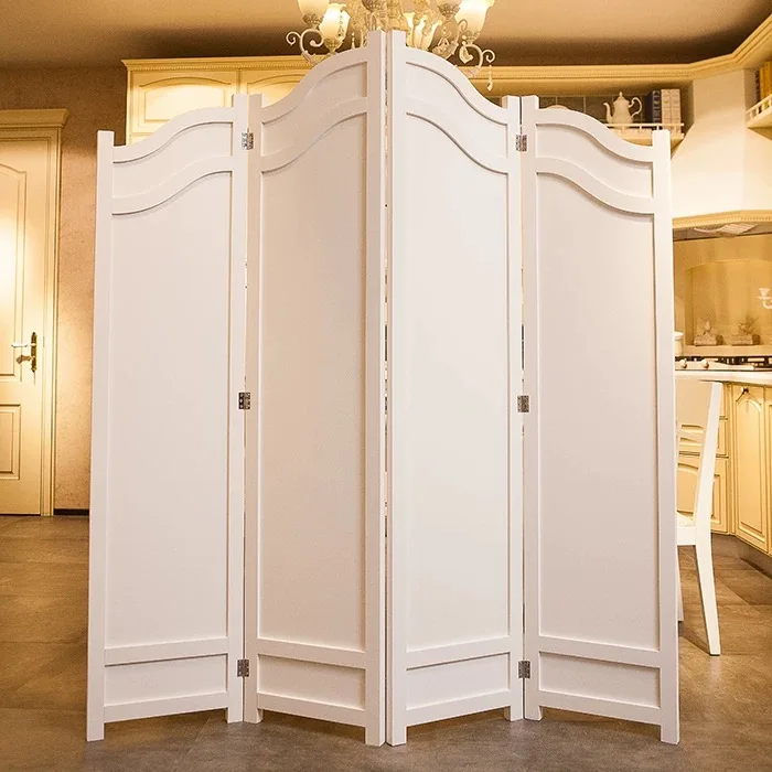 Waterproof Movable Wooden Folding Screen Floor To Ceiling Room Divider Partition For Living Room Foyer Or Hotel