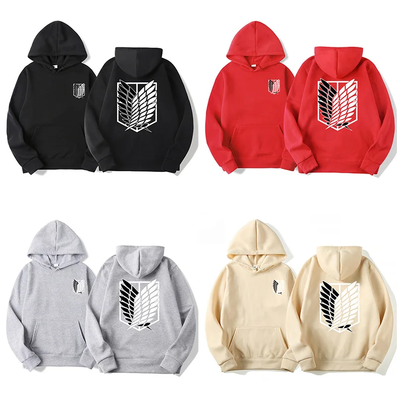 Attaque sur Titan hommes sweat à capuche Anime sweat à capuche pour homme femmes Streetwear pull Harajuku Shingeki no Kyojin sweat à capuche vêtements