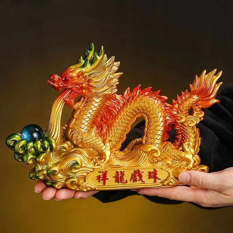 

Feng Shui Chinese Dragon Fortune Ornames Wealth Attract Dragon Crafts Home Desktop Decor Office Store Opening Gifts