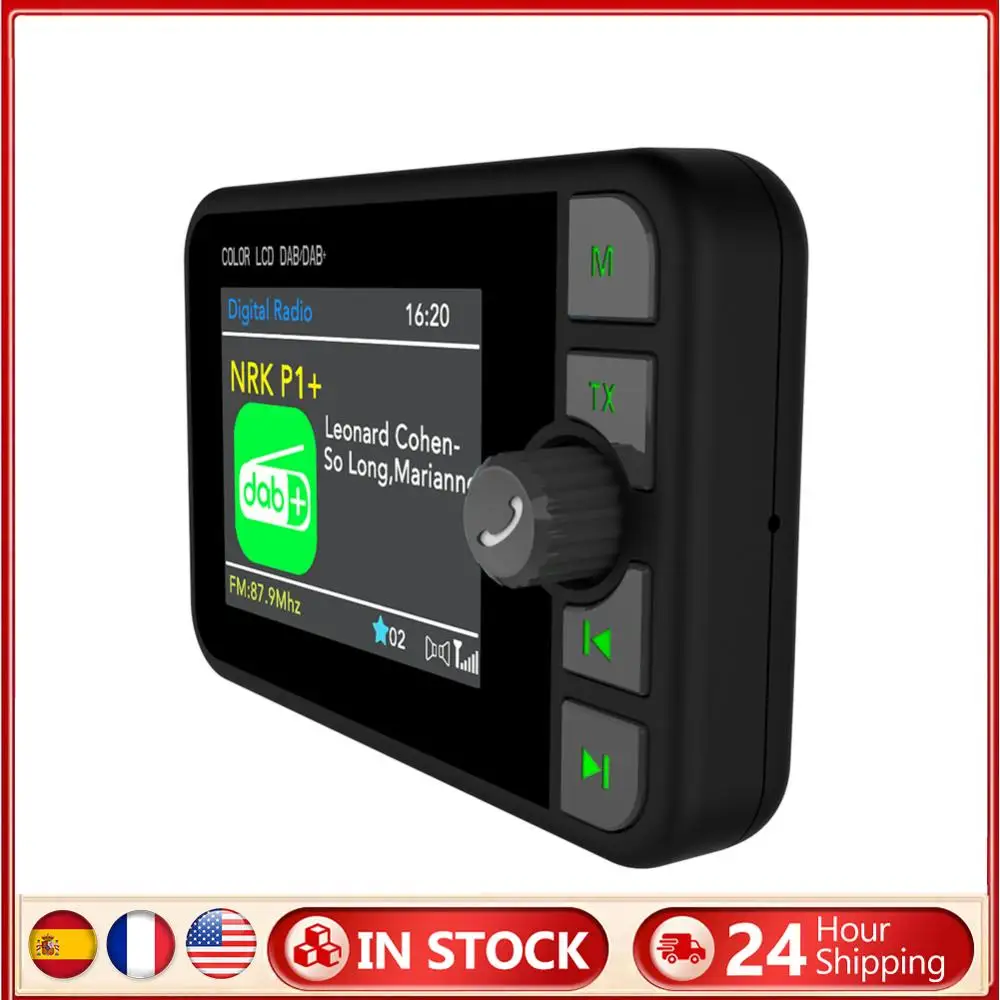 

Стерео цифровой сигнал адаптер вещания DAB + приемник музыкальный плеер Bluetooth-совместимый 5.0 Dab цифровое радио громкой связи для автомобиля