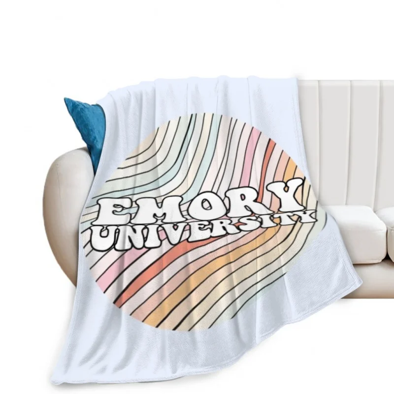 Emory Retro Throw Blanket For Travel Light Dorm Room Essentials Luxury Thicken Blanket