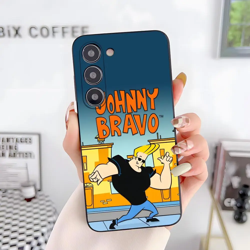 J-Johnny B-Bravo Anime Phone Case For Samsung A56 A36 A26 A16 A15 A25 A35 A55 A14 A34 A24 A54 Black Soft Shell