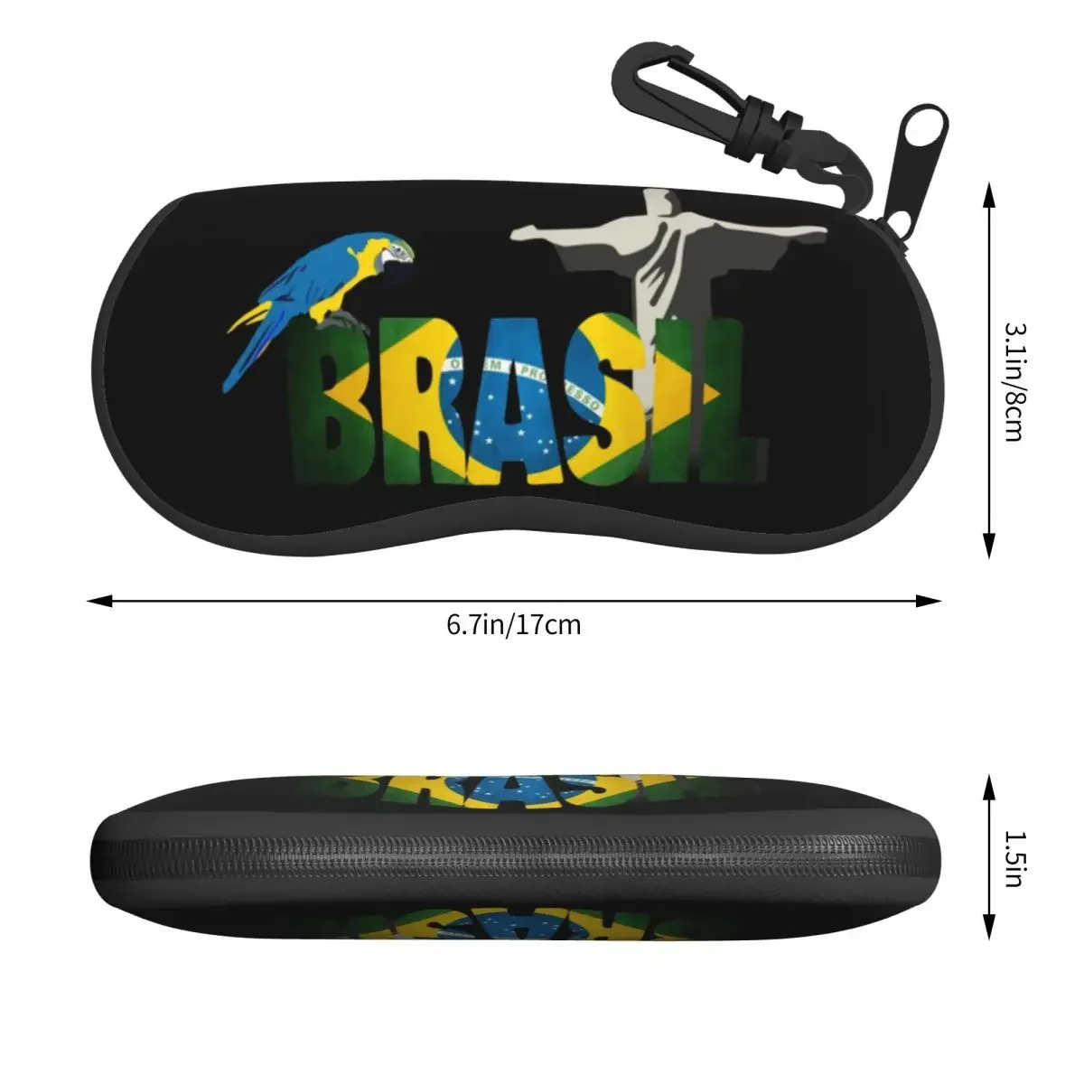 Flag Of Brazil Shell Eyeglasses Case Men Women Cool Glasses Case Sunglasses Box Pouch