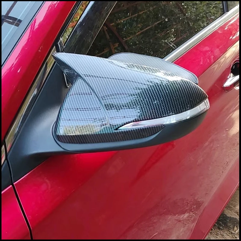 

For Hyundai Elantra 2016-2019 Door Side Wing Rearview mirror Cover Sticker Trim With Horn Car Styling Auto Accessories