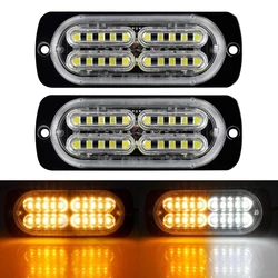 20 LED Strobe Lights Emergency Flashing Beacon Warning Light 12V 24V Stroboscopes For Auto DRL Car Truck Police Amber White
