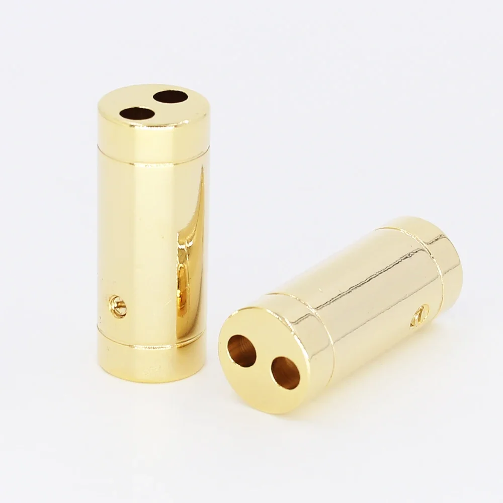4 pcs Gold Plated Speaker Cable Audio Cable Wire Pants Boots Y splitter 1 to 2 Cable Pants