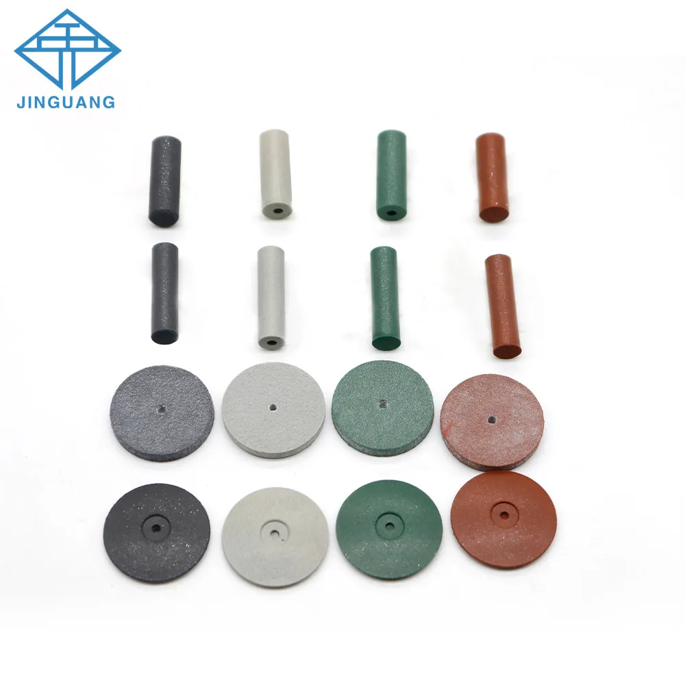 200pcs/2box Dental Polishing Silicon Rubber Disc Rubber Polishing Wheel And Point Dental Lab Polishing Drills