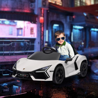 Aiyaplay Electric Car for Children +3 Years Lamborghini Rubbed White