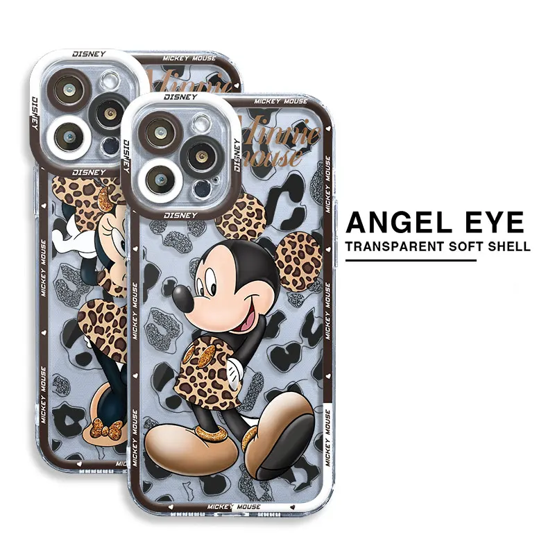 Disney Mickey Minnie Mouse Phone Case for Xiaomi Redmi Note 12 11 9T 9A 9 11T Pro 10A 10T 10 Pro 10S 11S 9C Transparent Cover