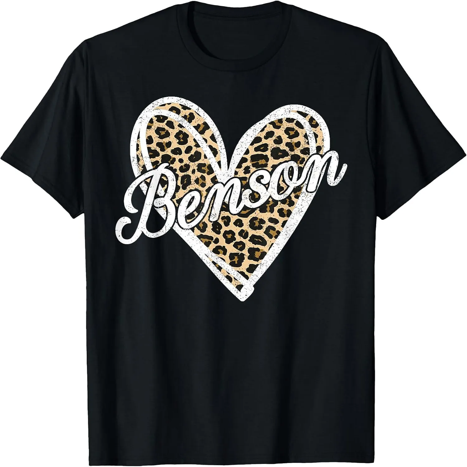 Retro Benson Heart Vintage Leopard Men Women Kid Girl T-Shirt