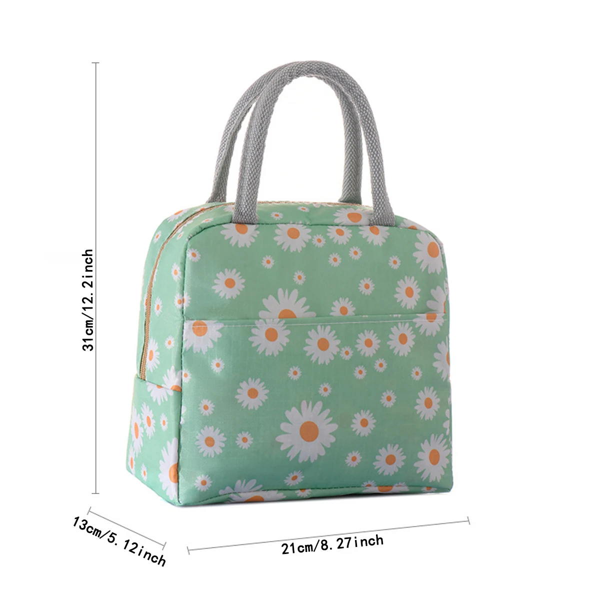 version fresh daisy printed portable lunch box bag Multifunctional insulation pouch Outdoor cold insulation ice pack fashionabl