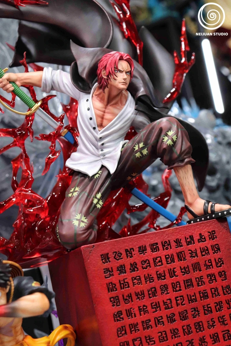 37Cm Resin Gk Neijuan Studios One Piece Shanks Anime Action Figure Collectible Ornament Model Garage Kit Statue Toys Gift