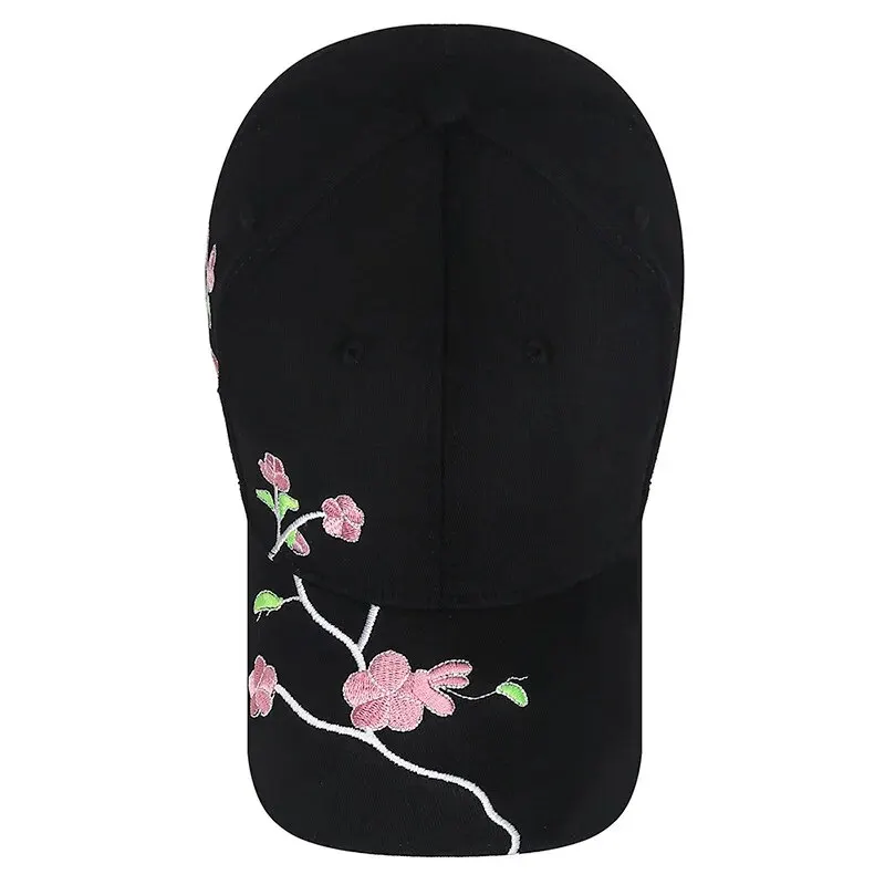 Hat Women\'s New National Tide Cap, Sunshade Sun Hat, Spring And Autumn Plum Blossom Embroidery National Style Baseball Cap