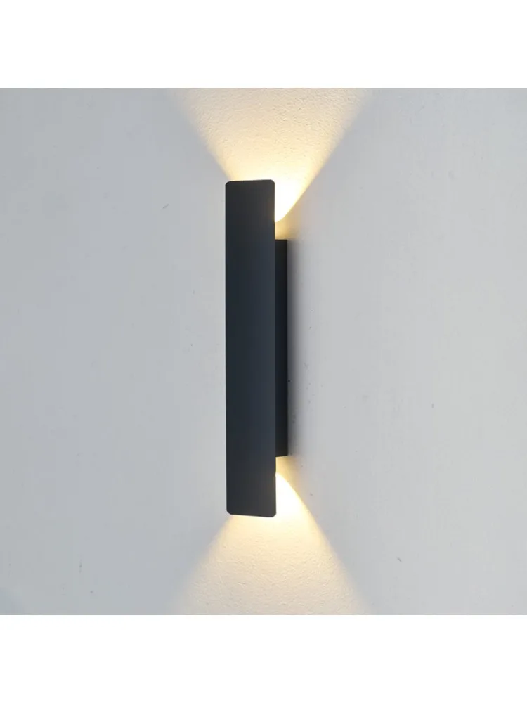 Outdoor Waterdichte Wandlamp Moderne LED Lamp Zwart Wit Aluminium Up Onderlicht Wandlampen Waterdicht IP65 110V 220V Armaturen - afbeelding 2