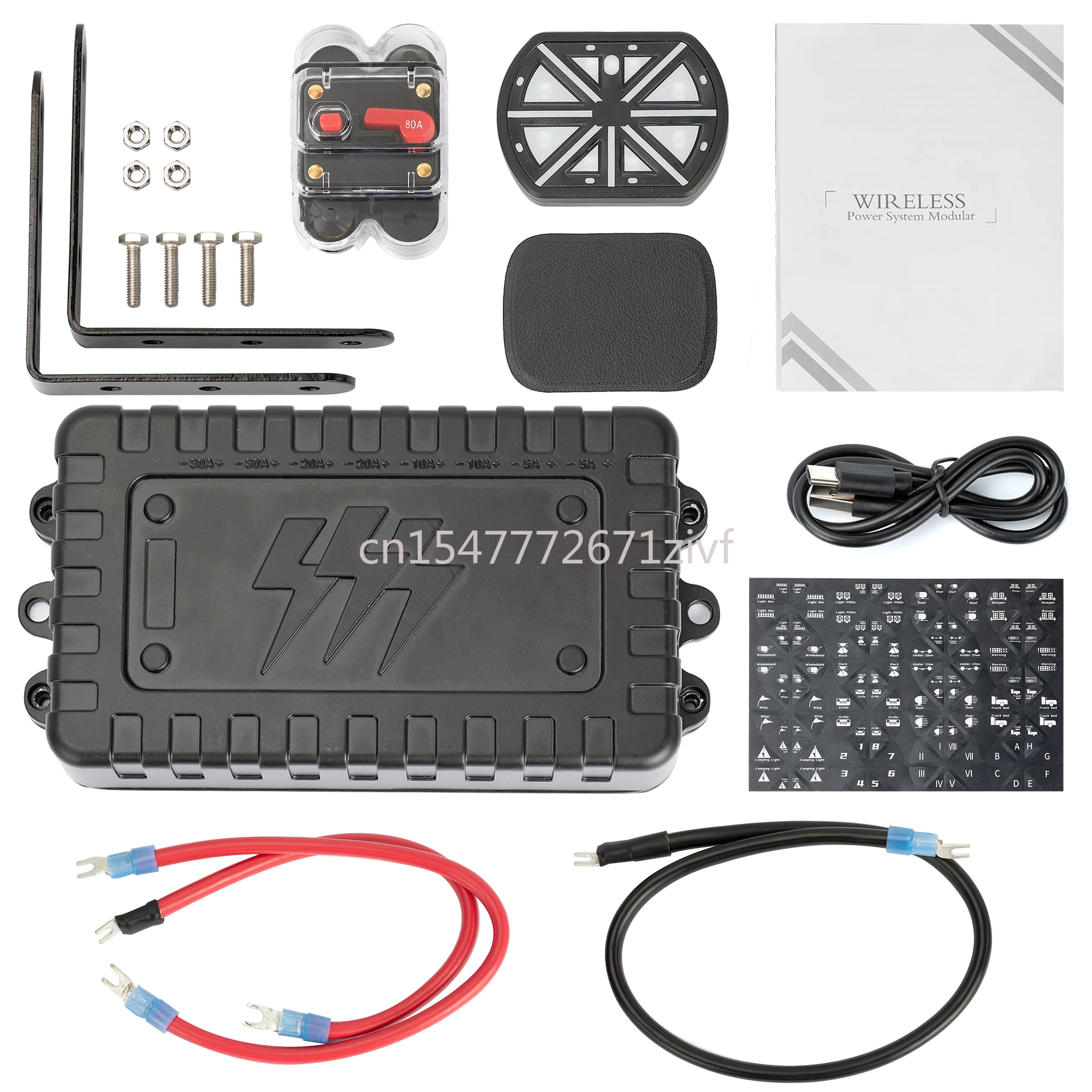 سيارة 12 فولت 24 فولت LED تشغيل/إيقاف 8-مجموعة لوحة التبديل RFB عالية الطاقة المتكاملة RGB ضوء مع التحكم اللاسلكي #3