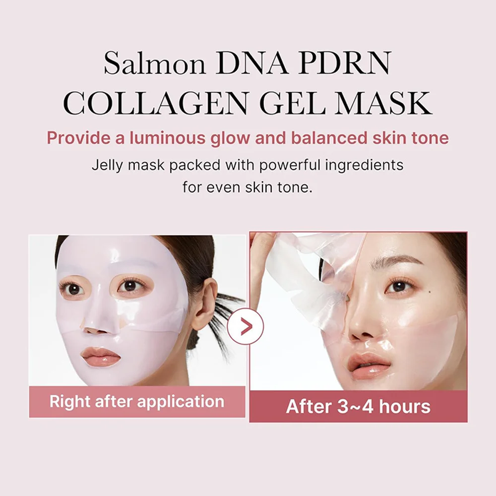 PDRN Pink Collagen Gel Mask Salmon DNA Face Mask Moisturizing Firming Skin Care Set Travel 28g
