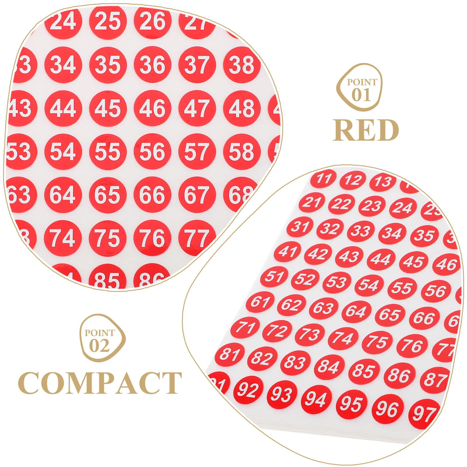 

Waterproof Number Stickers Self-Adhesive Digit Labels For Office Storage Jars Keys Bottles Classification Organization