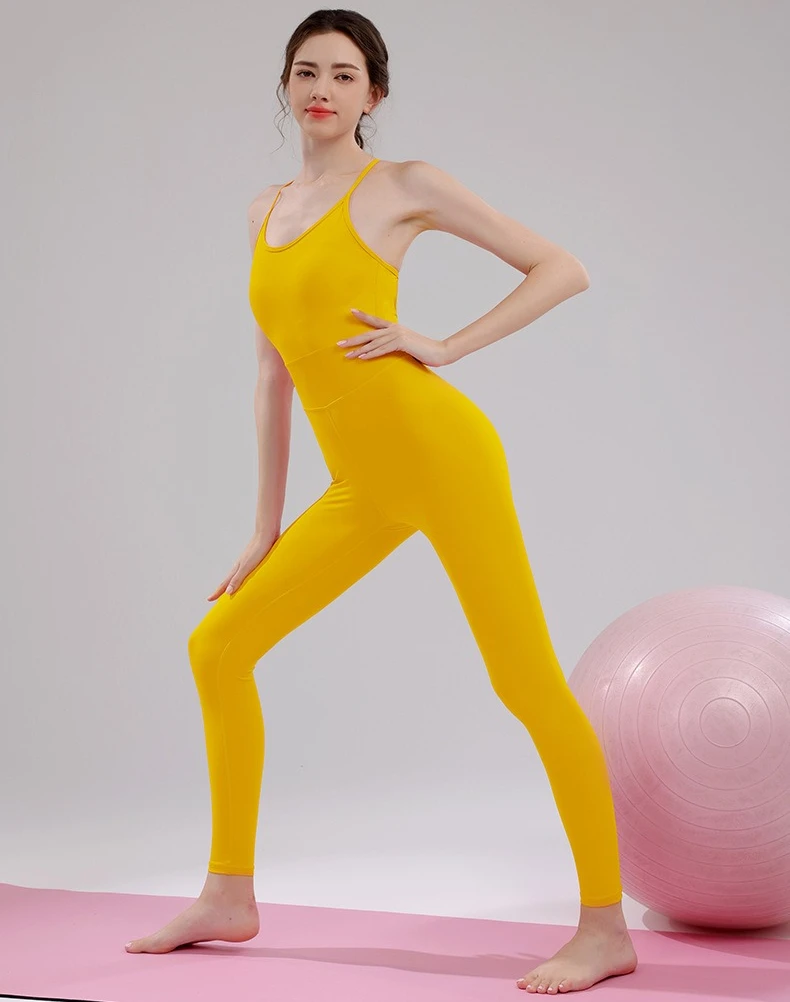 بدلة يوجا هوائية للتمرين بدلة لياقة بدنية ملابس رياضية سيامية بدلة رياضية للنساء ملابس رياضية قطعة واحدة بدلة يوجا بيلاتيس
