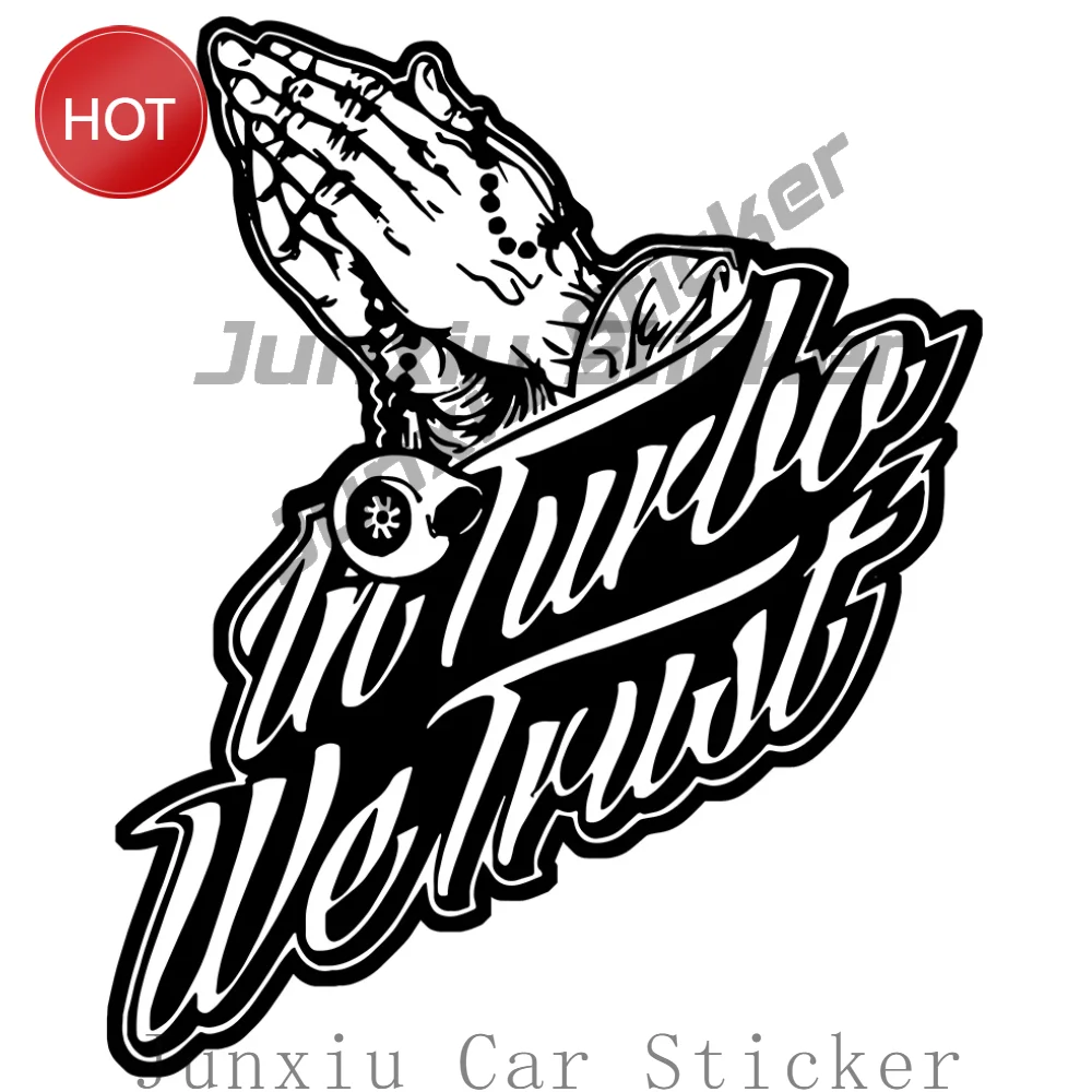 In Turbo We Trust Drift Jdm Dub Weather Resistant Sticker For Travel Case Locker Cool Vinyl Decal