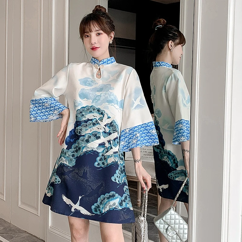 2021 White Plus Size 3XL 4XL Party Casual Qipao Traditional Chinese Clothing Vintage Modern Improved Cheongsam Dress for Women