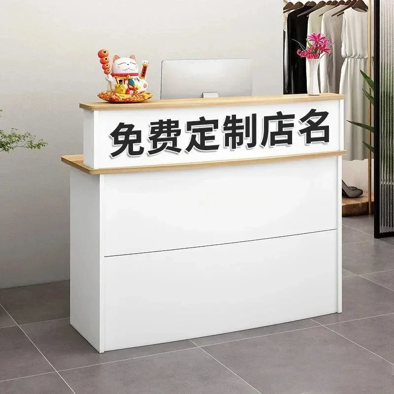 Company Reception Desk Modern Office Furniture Simple Cashier Counter Supermarket Bar Counter Reception Desks for Beauty Salon Z