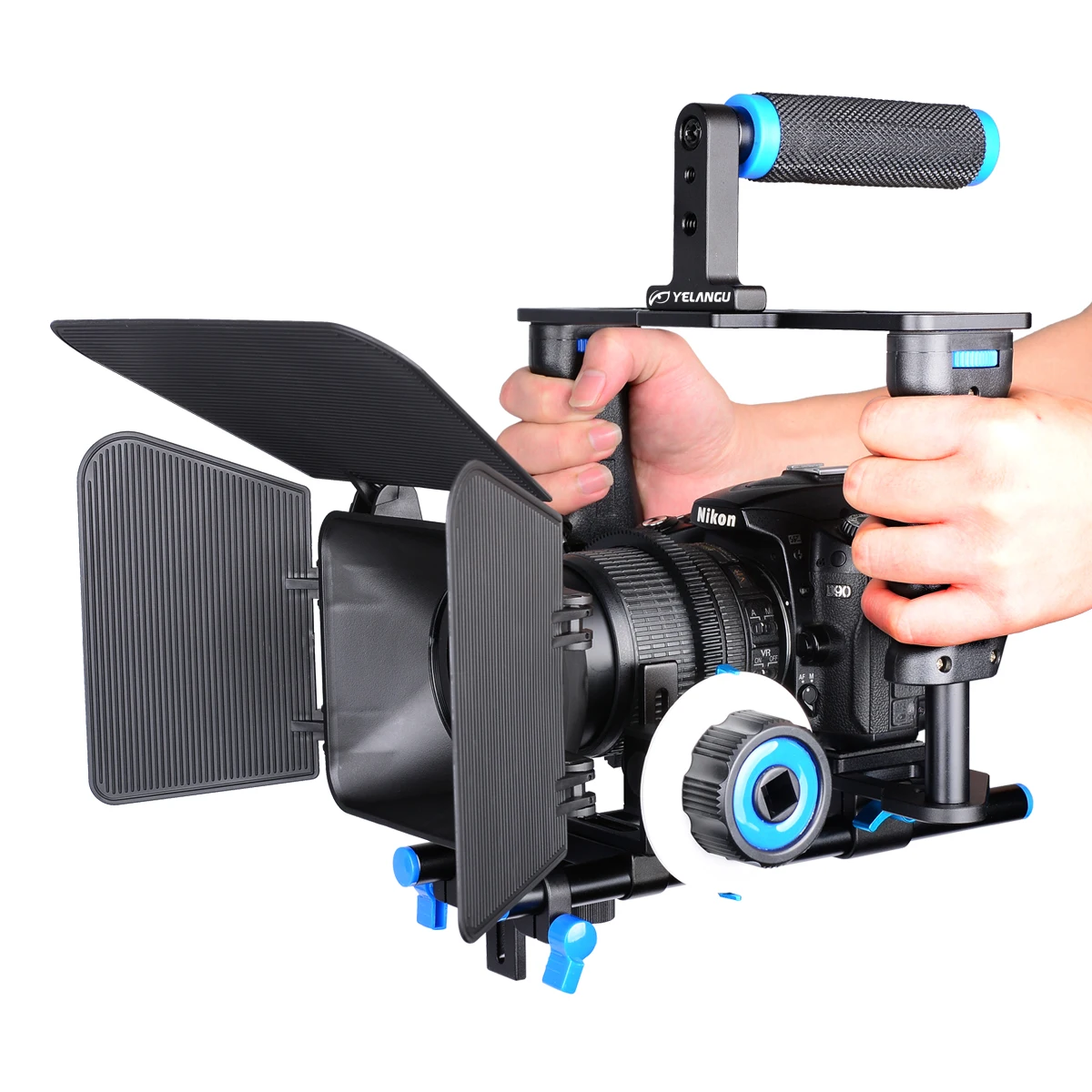 Camera Cage Rig Kit Universal with Grip Handle Cold Shoe Follow focus matte box for Sony Canon Panasonic Fujifilm Nikon