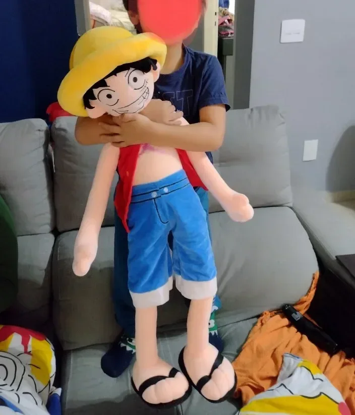 [Funny] Large size 85cm ONE PIECE Luffy Plush Suffed Toy Doll Child's friend soft cotton Luffy model Hold pillow kids/baby gift