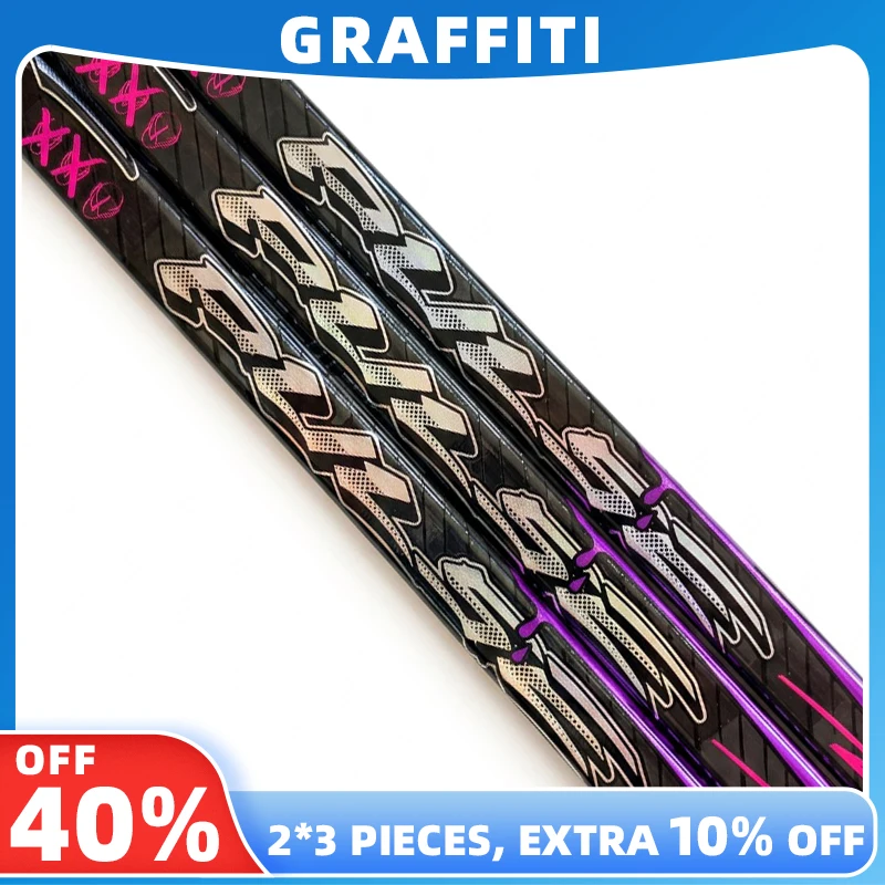 [3-Pack][Pulse Graffiti] Ice Hockey Sticks Ultra Light Carbon Fiber P28 P88 P92