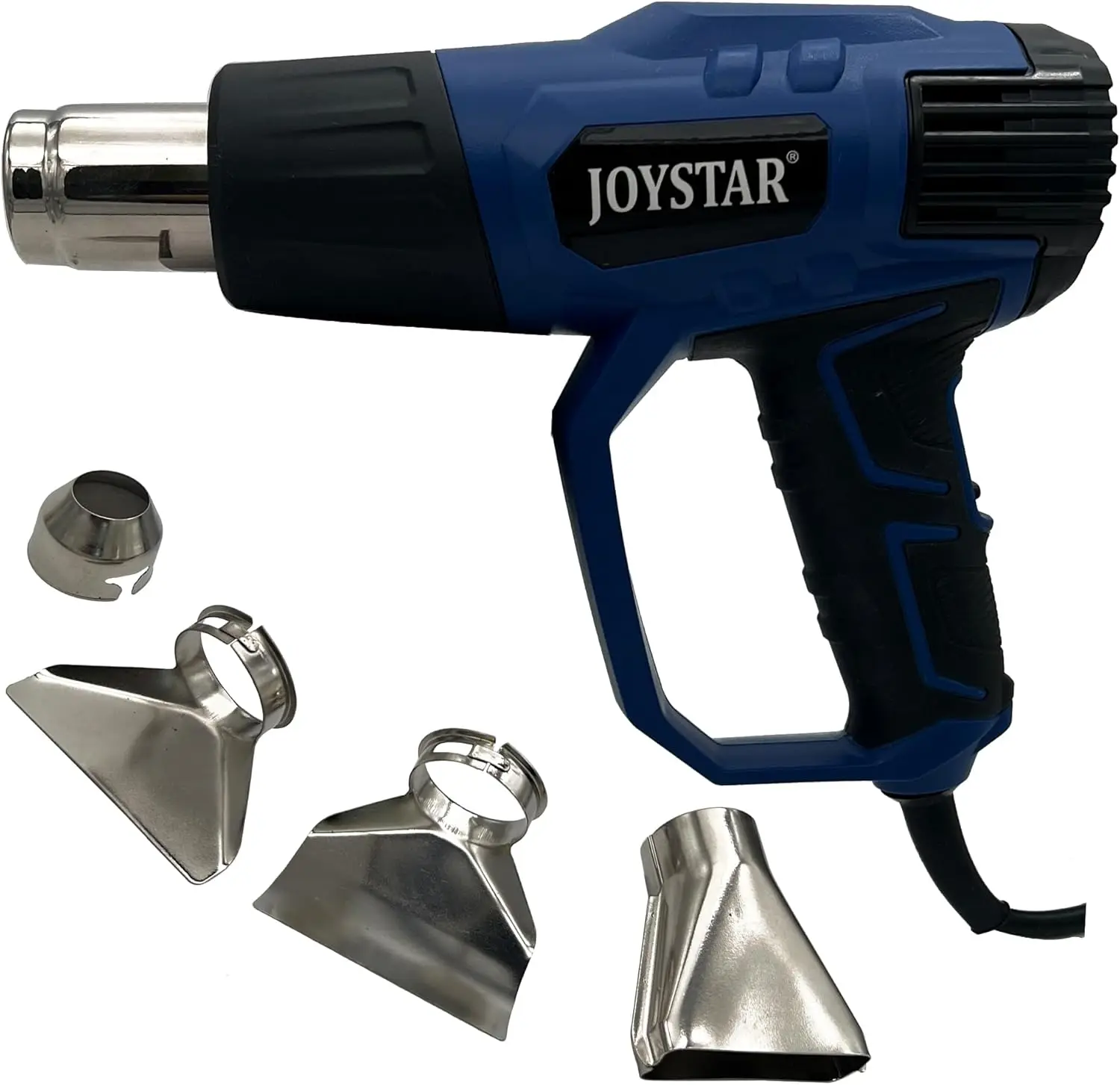 

Heavy Duty 1500W Heat Gun with Variable Temperature Control, 4 Nozzles for Crafts, PVC Shrinking, Paint Stripping
