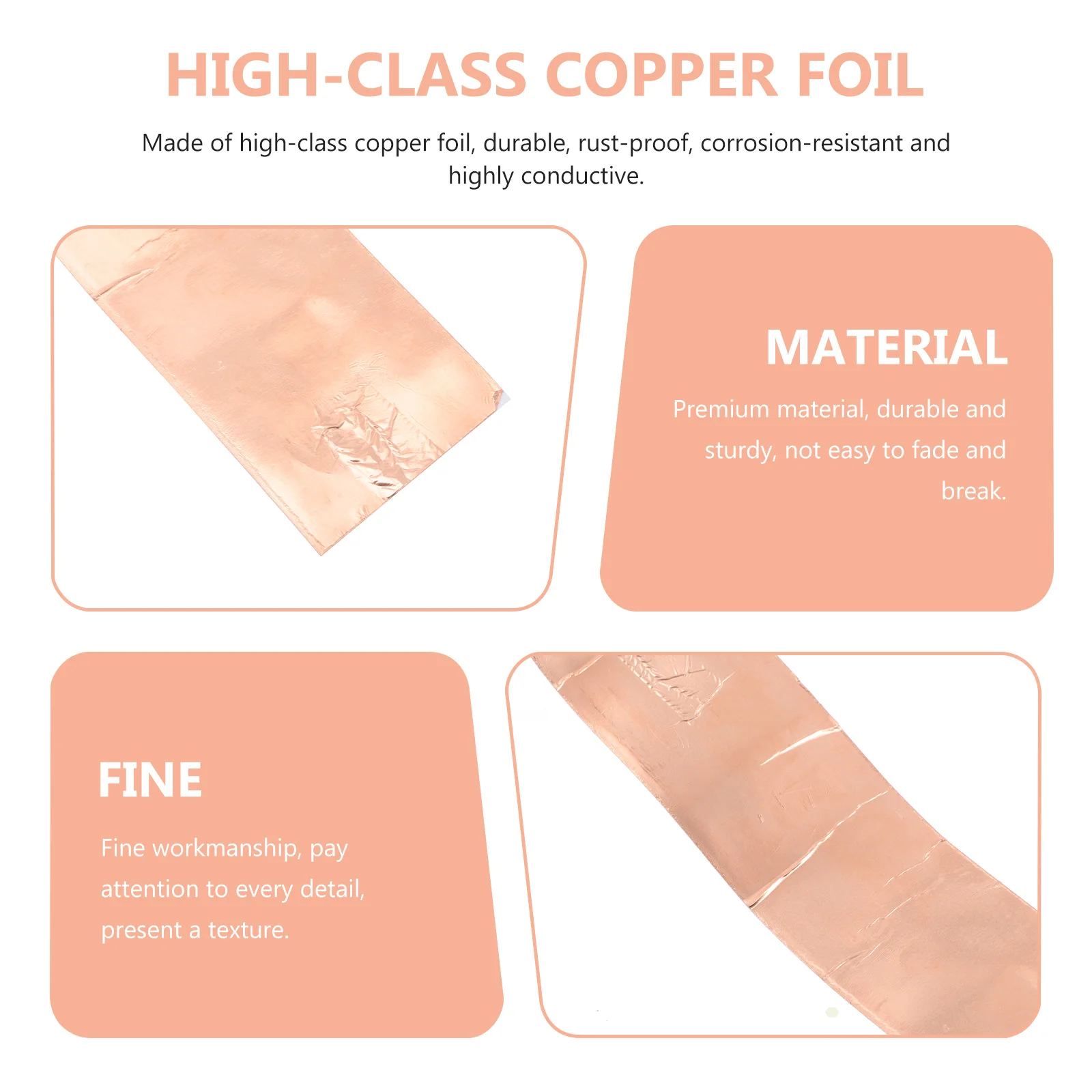 Guitar Copper Foil Tape for Wear Resistance Conductive Paper Shield Noise Shielding Adhesive Guitar shielding copper foil paper