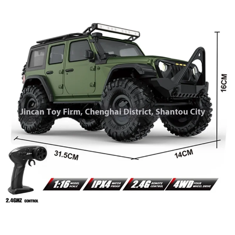 Meilleure vente R1601-09 1:16 voiture Rc Ford cheval voiture d'escalade quatre roues motrices modèle tout-terrain télécommande voiture garçon jouets et cadeaux