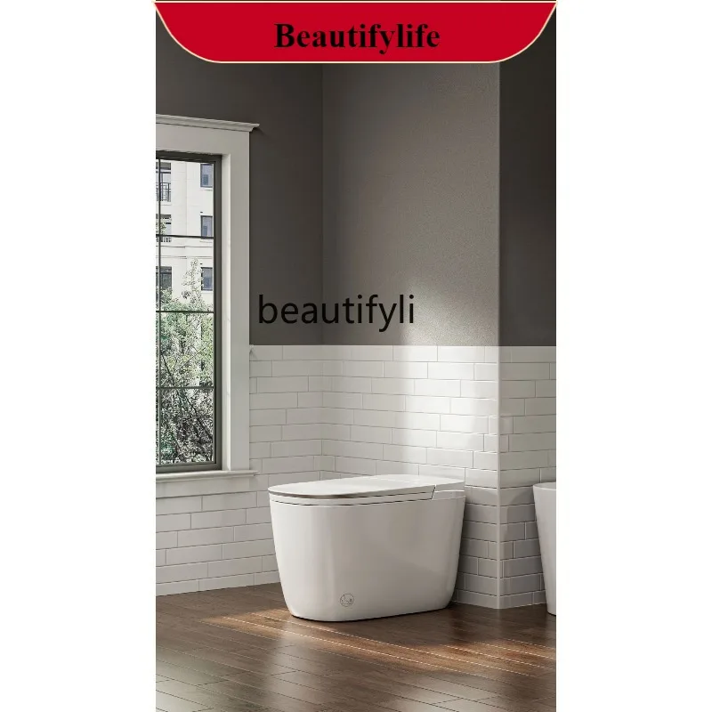 

G1218 Fully Automatic Smart Toilet Siphon Flush Capacitor Flip Cover Foam Shield Household Toilet