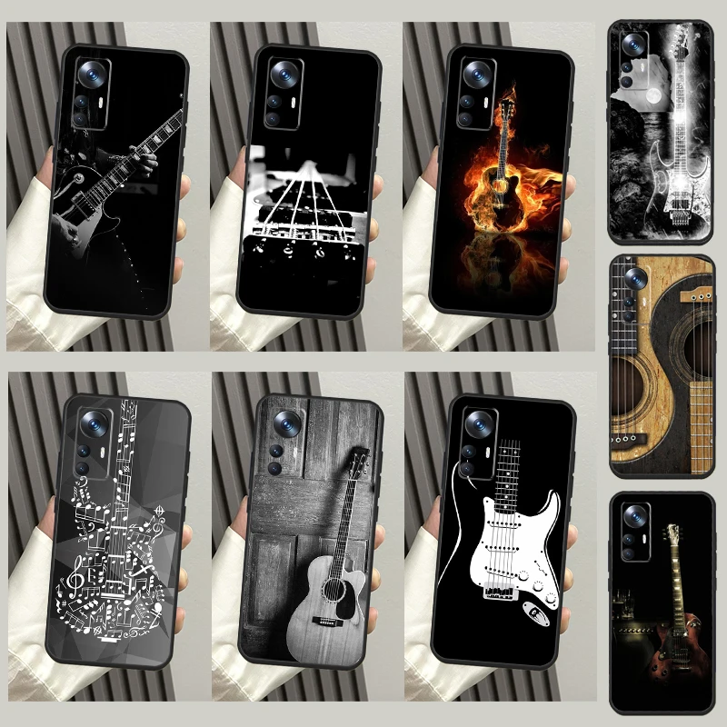 Guitar Music Case For Xiaomi 13 12 11 Lite 11T 12T Pro Cover For POCO F5 X3 X4 X5 Pro F3 F4 GT M5 M5s