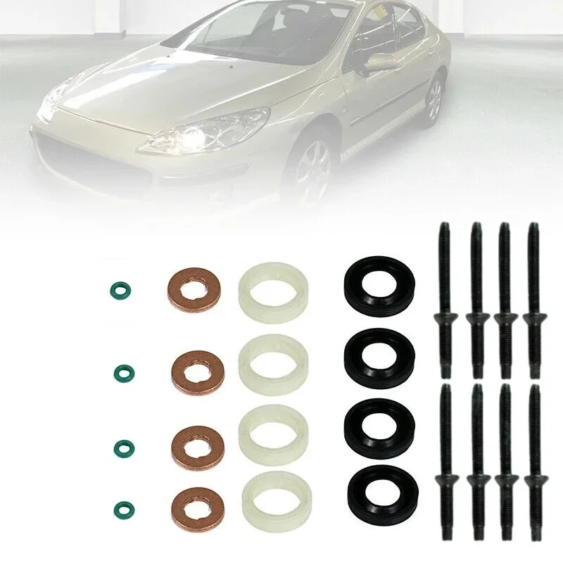 

Injector Seal Kit For Ford Fiesta V Fusion Focus C-Max 1.6 Tdci 1609848280 1233683 3M5Q 9R524 AA 1314368 Car Accessories