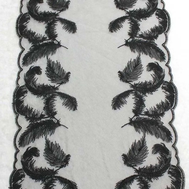 20Yards Bilateral Feather Embroidered Lace Trim Lingerie Sewing Craft DIY Apparel Fabric Lace Dress Garment Accessory