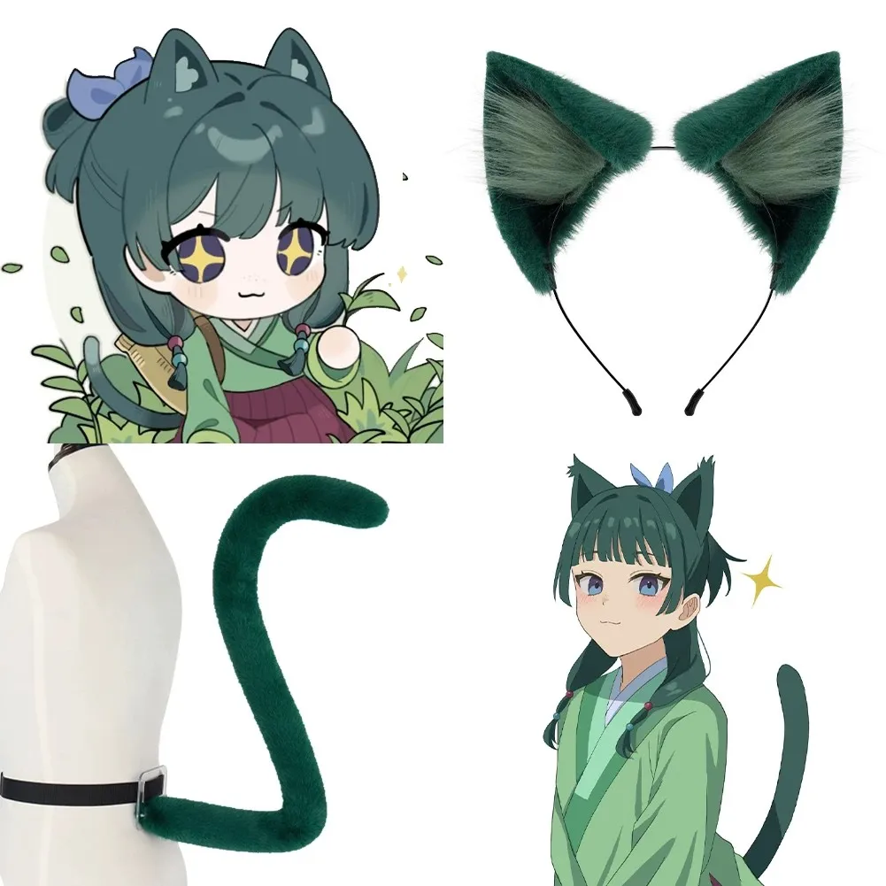 

NSPSTT the Apothecary Diaries Maomao Cat Ear Headband Cute Lolita Hair Accessory Anime Expo Cosplay Props