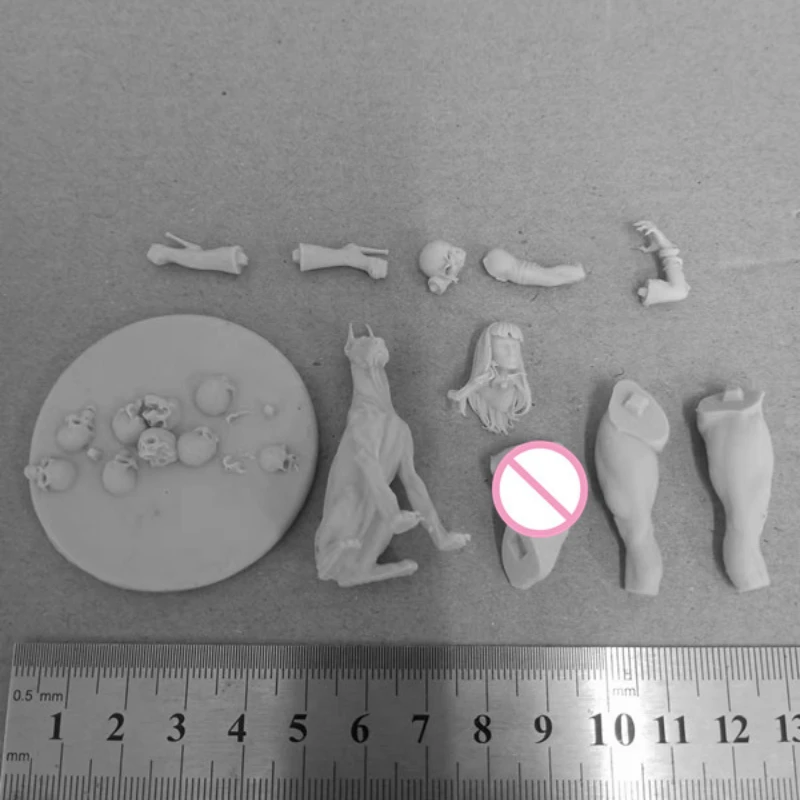 Sexy demônios e hounds diy-nsfw versão dupla 1/24 escala resina montagem modelo kit desmontado e sem pintura estatuetas brinquedos