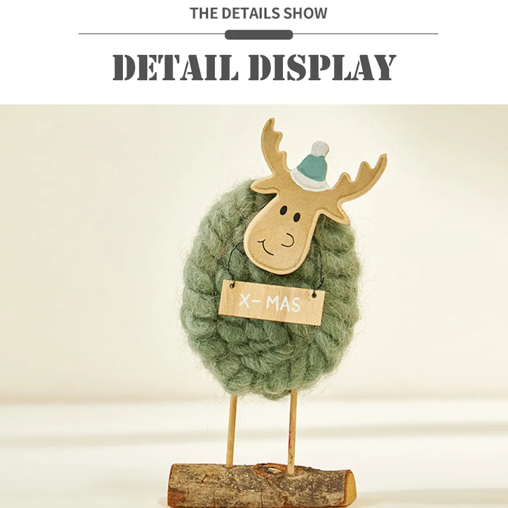 ورأى عيد الميلاد الأغنام زخرفة تطبيقات واسعة النطاق الأعمال اليدوية للطاولة