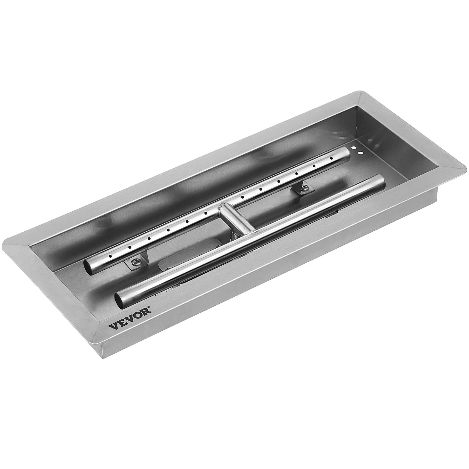 VEVOR Mesa Rectangular de Hoguera, 50,80 x 20,32 x 5,0 cm, Brasero Portátil de Mesa de Gas Propano, Brasero Exterior para Chimenea, Exterior Metal para Aire Libre Brasero, Chimenea Barbacoa Exterior