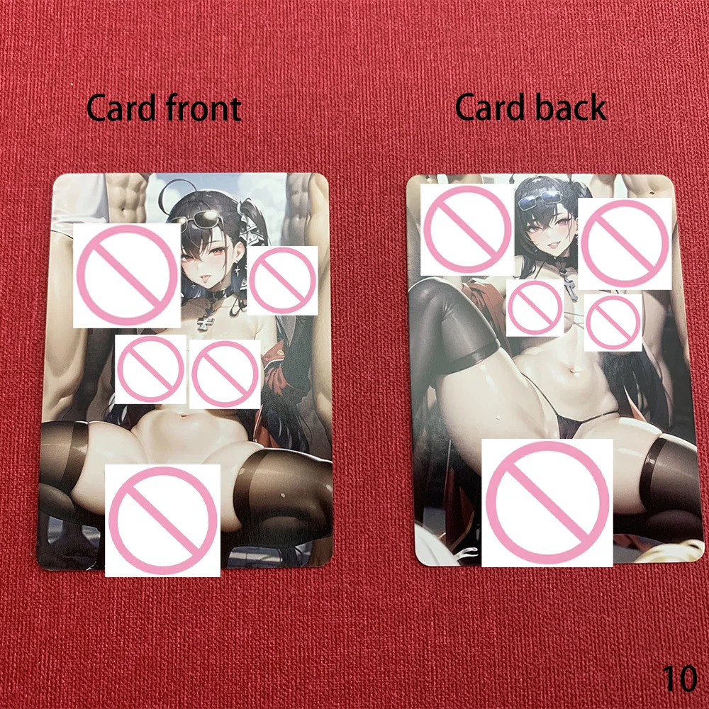 Azur Lane IJN Taiho Anime Sexy Naked Collection Card Big Chested Beauty Nude Card Matte Holding A Giant Stick in Hand 63*88mm