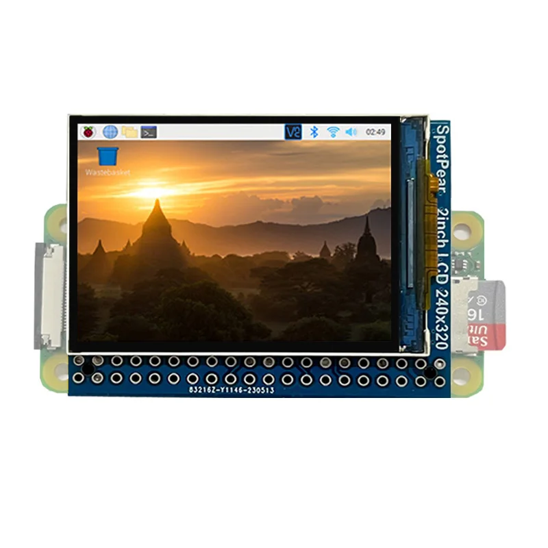 Raspberry Pi 2 polegadas LCD 240 × 320 IPS Display onboard speaker suporte reprodução de áudio