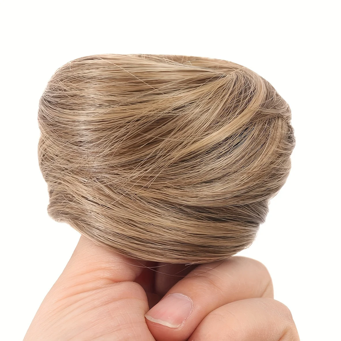 Synthetischer Chignon, elastisches Gummiband, künstlicher Haarknoten, zum Anklipsen auf der Haare, Schwanzverlängerung, Hochsteckfrisur, Haarteil, Pferdeschwanz für Frauen, Weihnachten