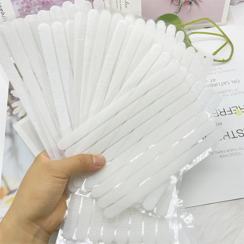 Soft Baby Hook and Loop Tape 11*155/190/270/300mm White Self Adhesive Safe Baby Stickers Tape Fastener Glue DIY Sewing 8-32pairs