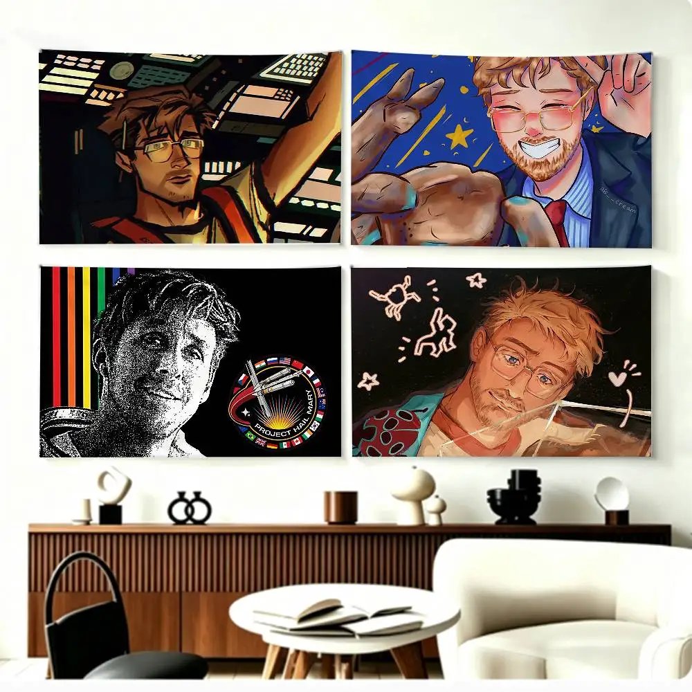 

COOL R-Ryland G-grace Laser Flags Wall Hanging Background Art Banner for Bedroom Home Outdoor Decor